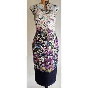 Ted Baker Floral Dress Tiha Entangled Enchantment Dress, Stunning, Vibrant, Sz 3